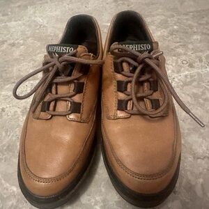 Mephisto Tan Leather Oxfords